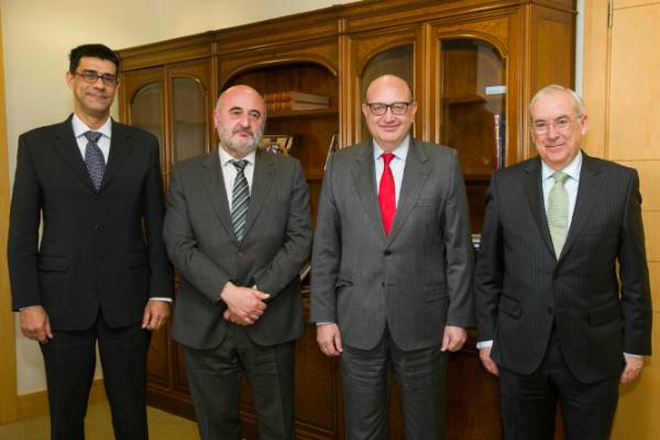 Joan Rosselló, Avelino Viejo, Ramón Álvarez de Miranda y Jesús Encabo,